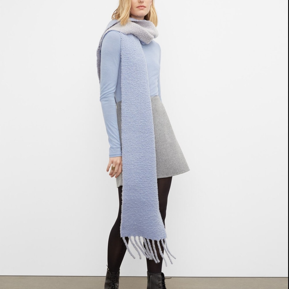 Doubleface Scarf - New With Tags - NEVER WORN - Blue/Grey
